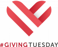 Logo von Giving Tuesday, ein rot-weiss-rotes Herz, darunter der Schriftzug #Giving Tuesday