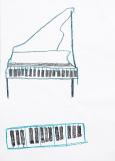  "Klaviere"/ Farbstift auf Papier / 42x30 cm / April 2011