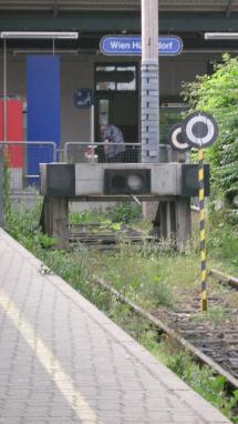 Foto eines Abstellgleises